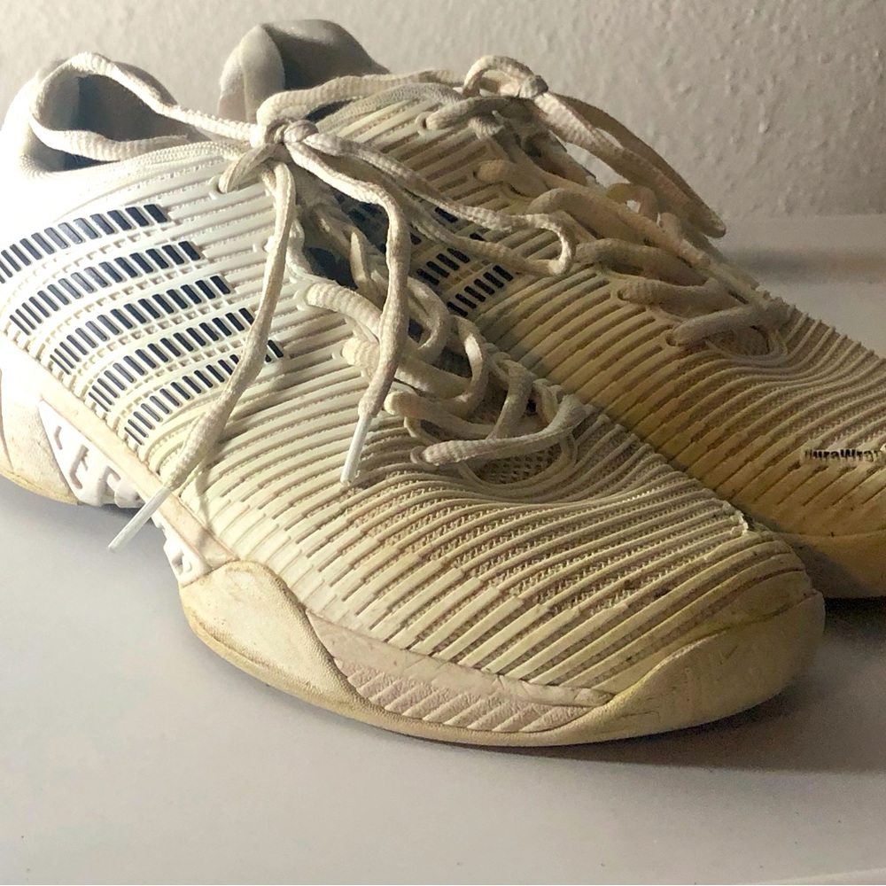 kswiss 06613-102M Low mens White Black Leather Sneakers Size 8.5